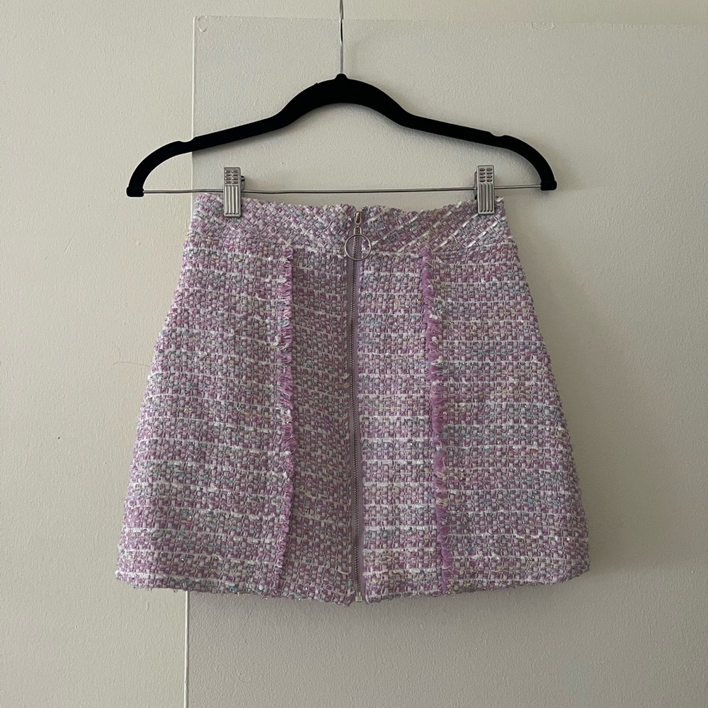 Tweed skirt xs size purple mini